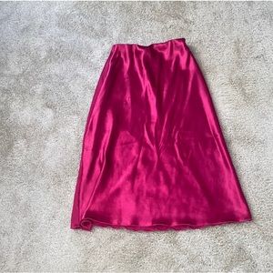 Nicole Miller Satin Midi Skirt